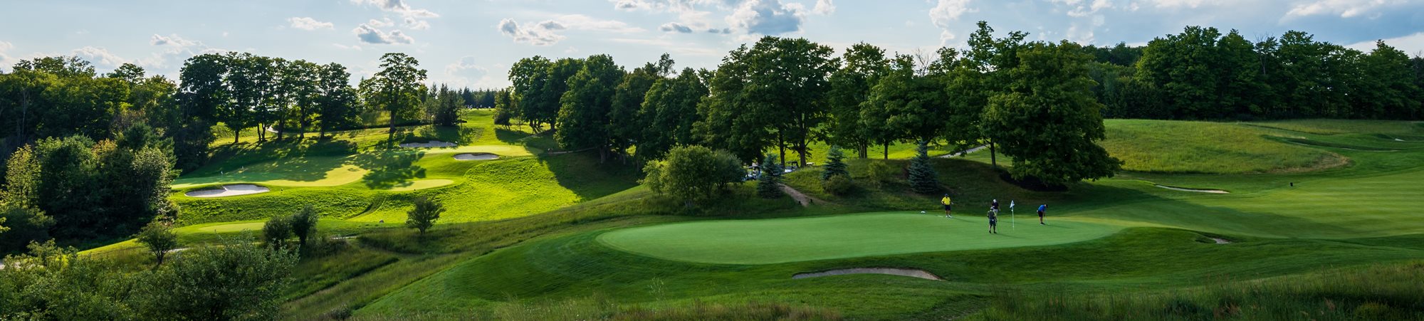 View of the course and clubhouse