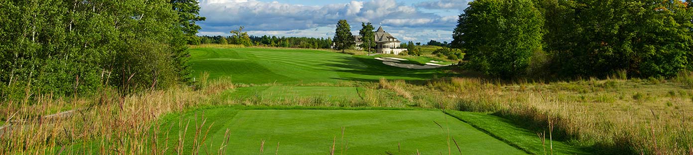 View of the course and clubhouse